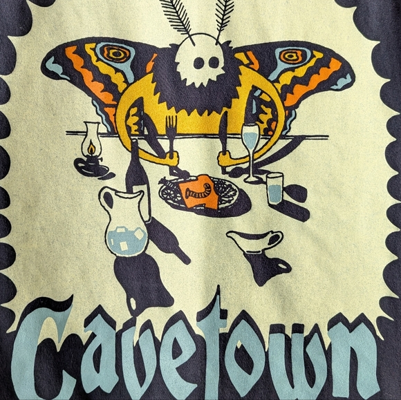 Cavetown 2024 Tour Band Tee Black Colorful Moth 100% Cotton Unisex Large - Picture 2 of 5